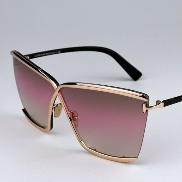 NEW Tom Ford FT0936/S Elle-02 28F Gold Gradient Smoke Butterfly Women Sunglasses - Picture 8 of 11